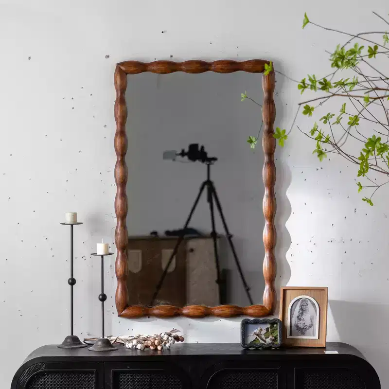 Mid-Century Modern Wall-Mounted Mirror