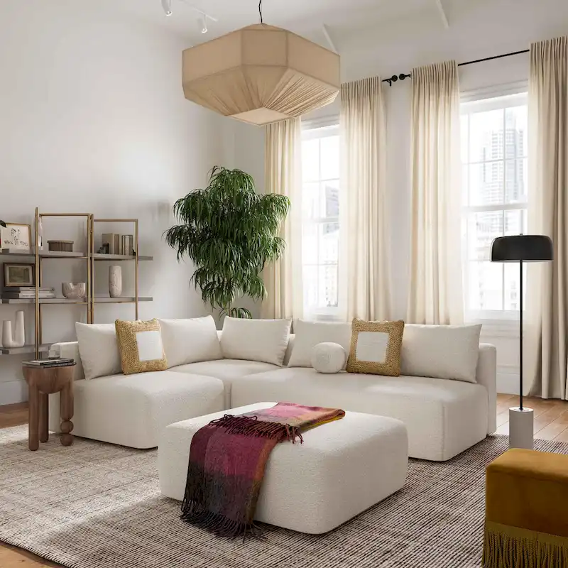 Hangover Cream Upholstered 145 Long Sofa