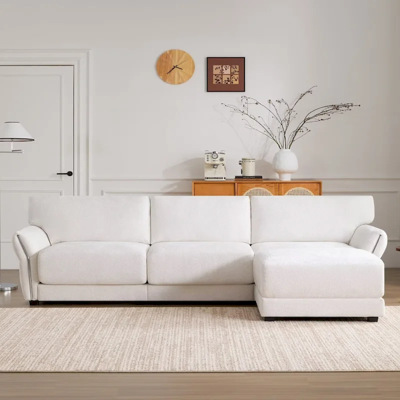 110 Modular Sectional Sofa, L-Shape Sofa with USB and Type-C Charger