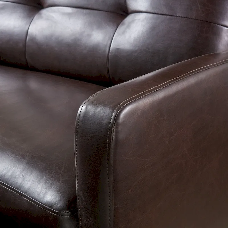 Halima Faux Leather 2-Seater Recliner Club Chair by Christopher Knight Home