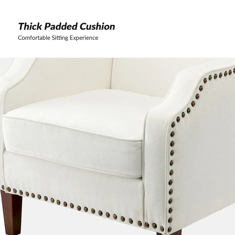 Lucretius Armchair with Nailhead Trim Set of 2 by HULALA HOME