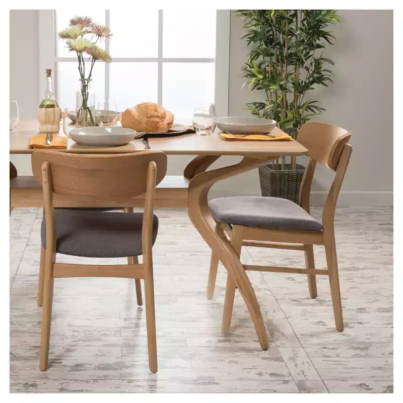 Mid-Century Modern Dining Chairs with Padded Seats