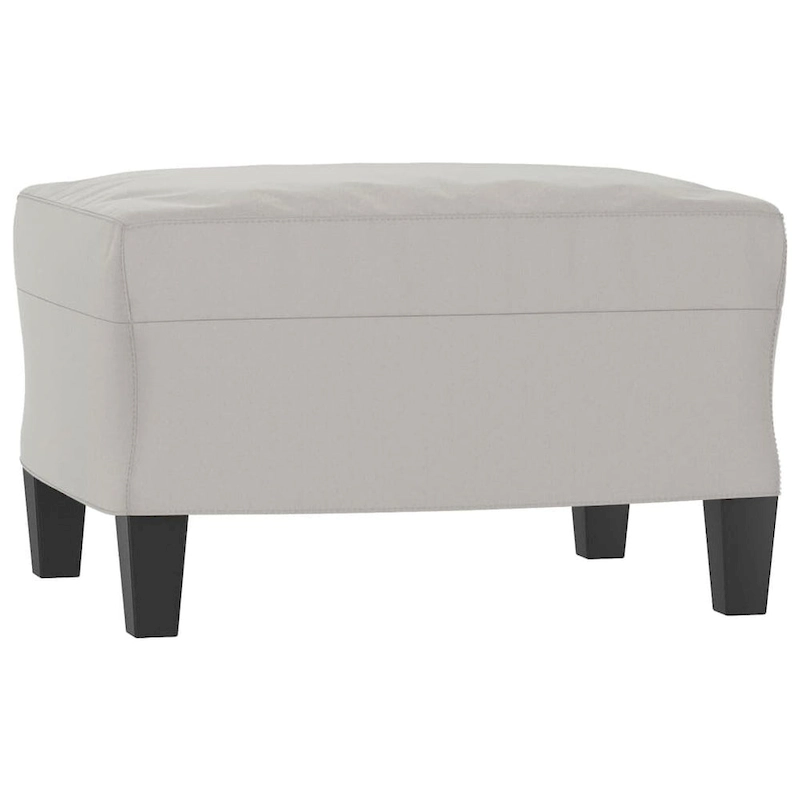vidaXL Couch Modern Accent Upholstered Chair with Footstool Microfiber Fabric