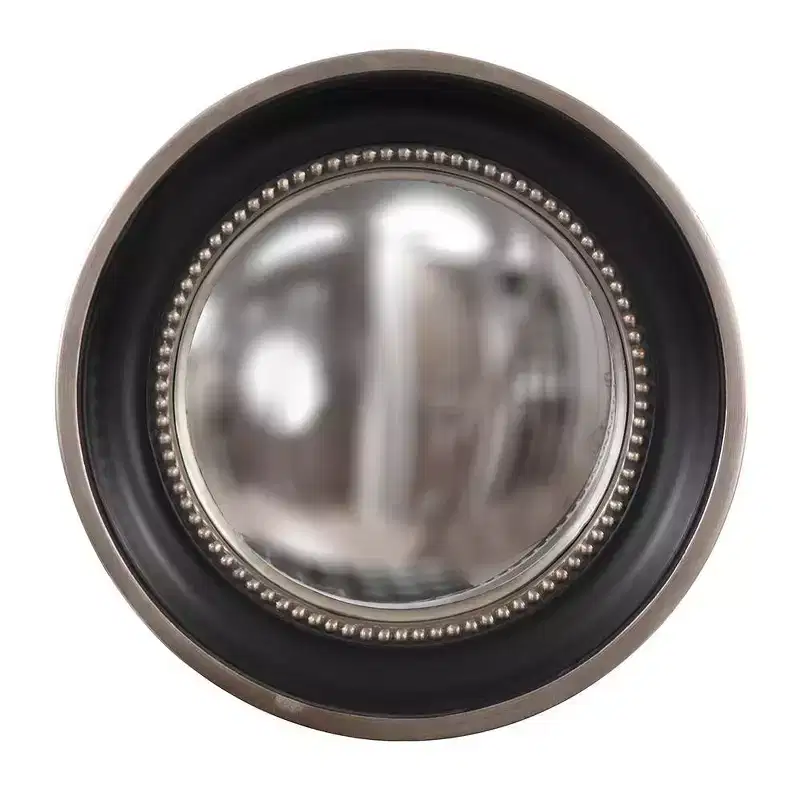 Howard Elliott Decorative Stanton Round Framed Wall Mirror Matte Black: 16" Modern Polyurethane, No Assembly Required