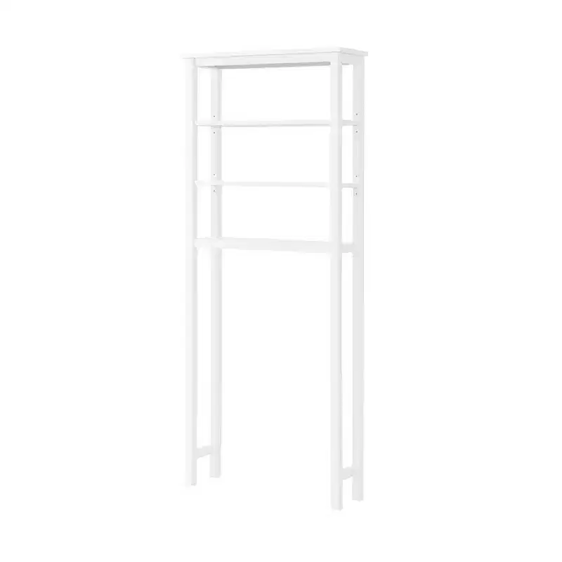 Dover Over the Toilet Organizer with Open Shelving White - Alaterre Furniture