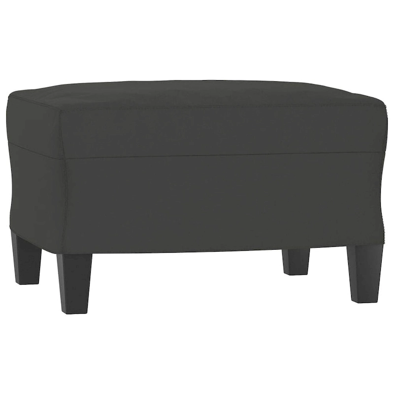 vidaXL Couch Modern Accent Upholstered Chair with Footstool Microfiber Fabric