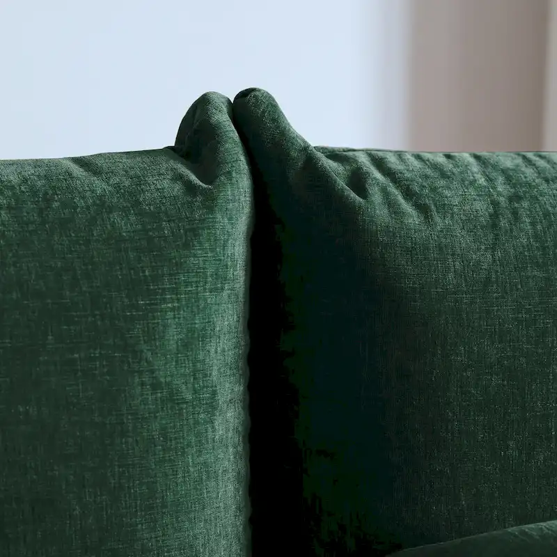 Chenille Fabric Sectional Sofa U-shaped 4-seats Sofa with 2 Ottomans