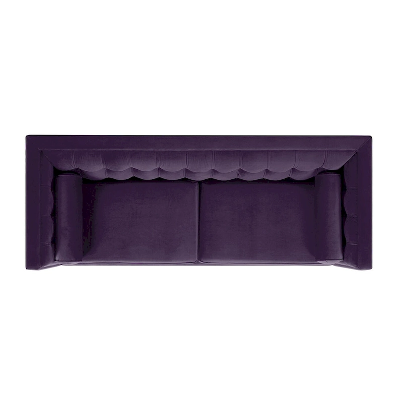 Jack 84 Mid-Century Modern Tuxedo Sofa with Bolster Pillows