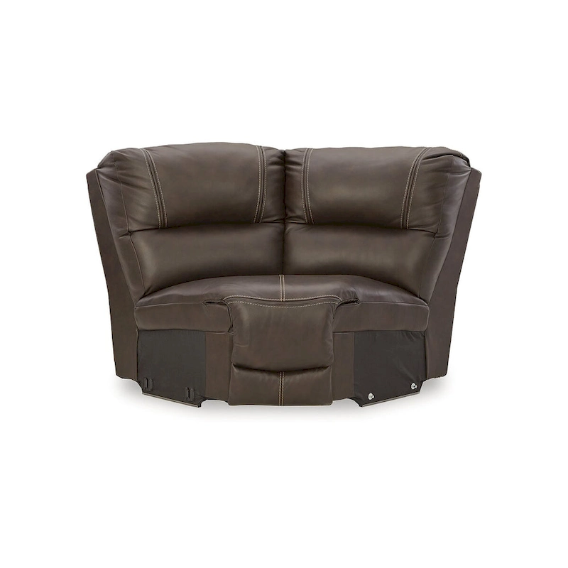 Signature Design by Ashley Dunleith Brown 5-Piece Power Reclining Sectional - 123W x 123D x 43H