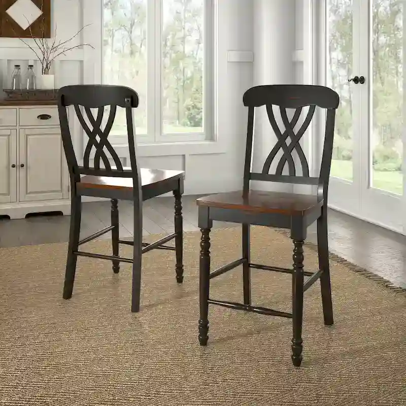 Brunico Two-Tone Counter Height Chairs (2-Pack)