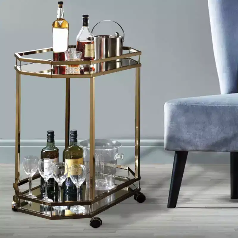 Royal Hampton Serving Cart, Mirror & gold
