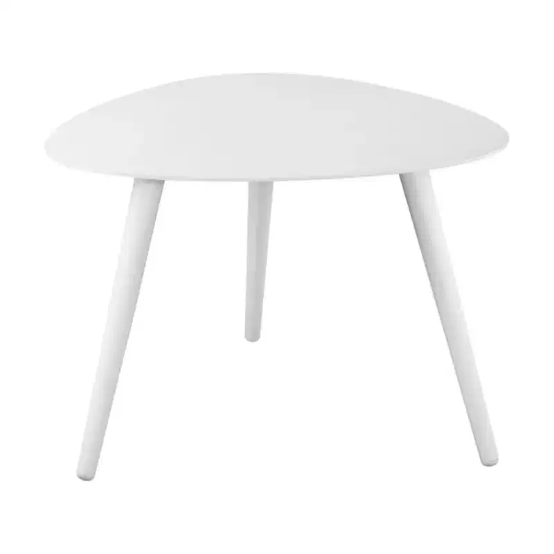 HomeRoots 14 White Aluminum End Table