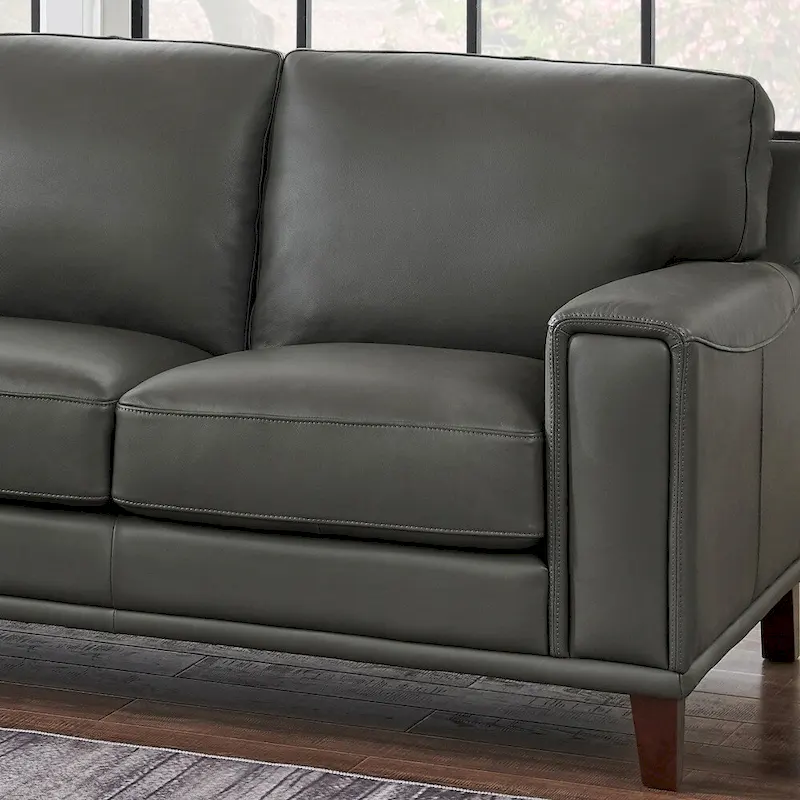 Hydeline Hayward Top Grain Leather Sectional Sofa with Chaise