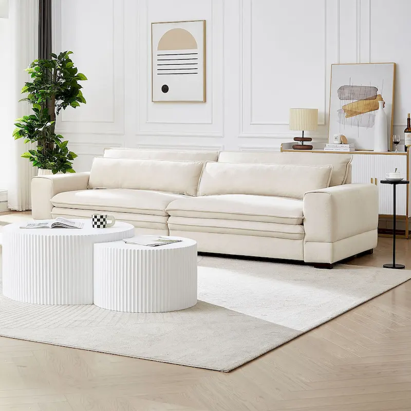 Mid-Century Sofa Couch Modern Upholstered Couch for Livingroom,Bedroom, Apartment, Home Office