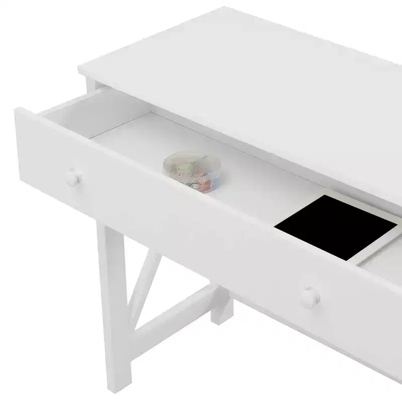 HomeStock 29 in.H Black Color Particle Board Computer Desks with No Storage