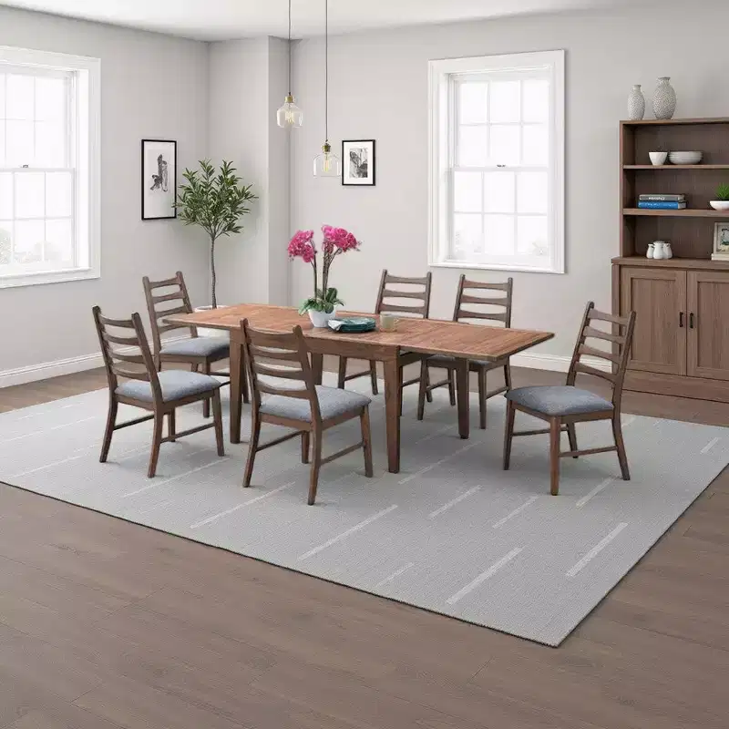 Royal Hampton Dining Table, 47-94 Inch Expandable Top, Scandinavian Walnut Brown
