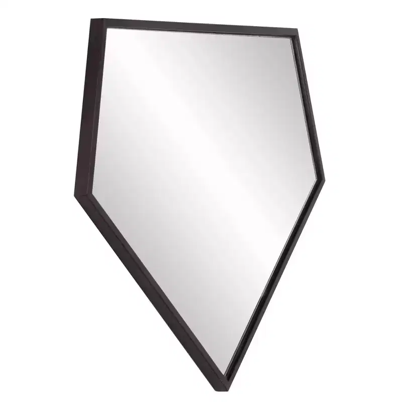 Howard Elliott 21.75"x17.75" Quintin 5-Sided Stainless Steel Framed Wall Mirror Black