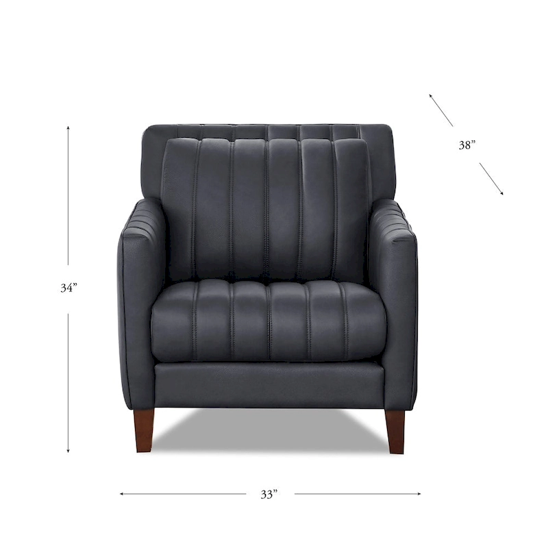 Hydeline Ennis Top Grain Leather Sofa and Chair Set - Sofa, Chair