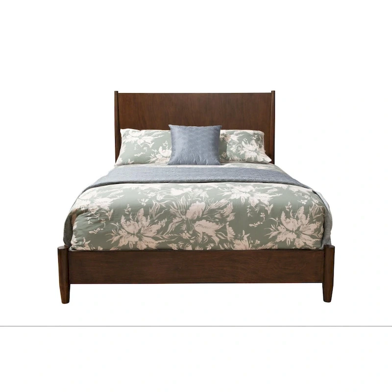 HomeRoots Brown Solid Wood California King Bed Frame