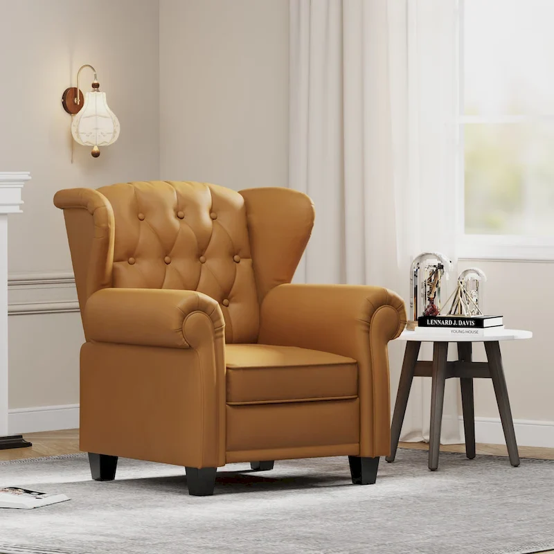 Modern Tufted Push Back Armchair