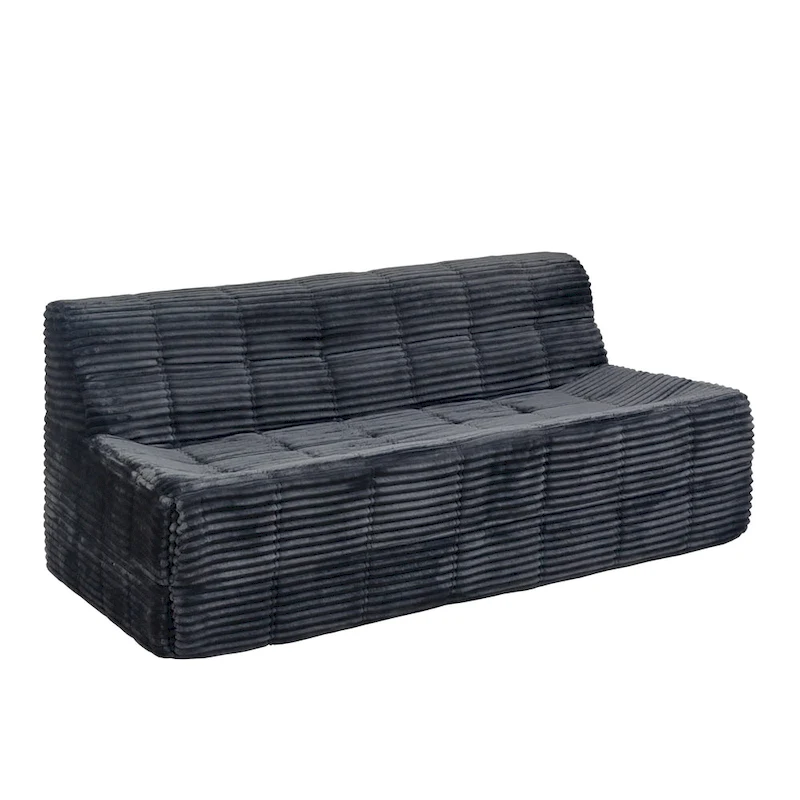 75 Foam 3-Seat Sofa with No Assembly, Space-Saving Design, and Easy Setup
