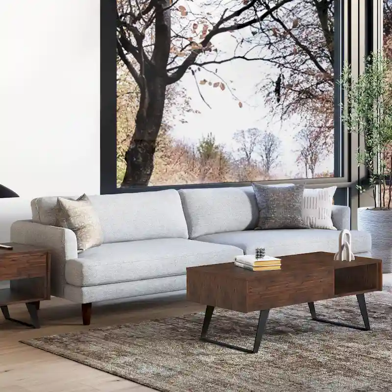 WYNDENHALL Chloris 90 inch Wide Mid-Century Modern Sofa