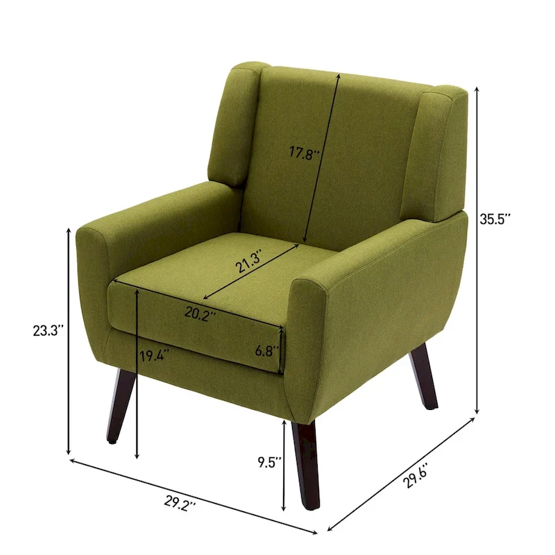 Modern Armchair Upholstered Accent Chair Set of 2