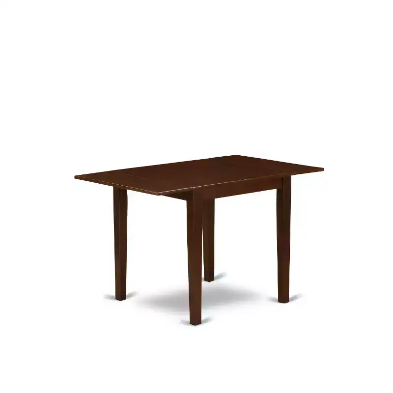 HomeStock 5 Piece Kitchen Table Set Linen Fabric Chairs Mahogany