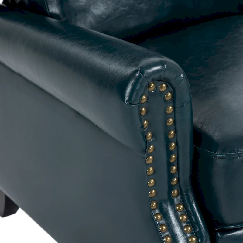 Manual Glider Pushback Recliner Chairs with Nailhead Trim