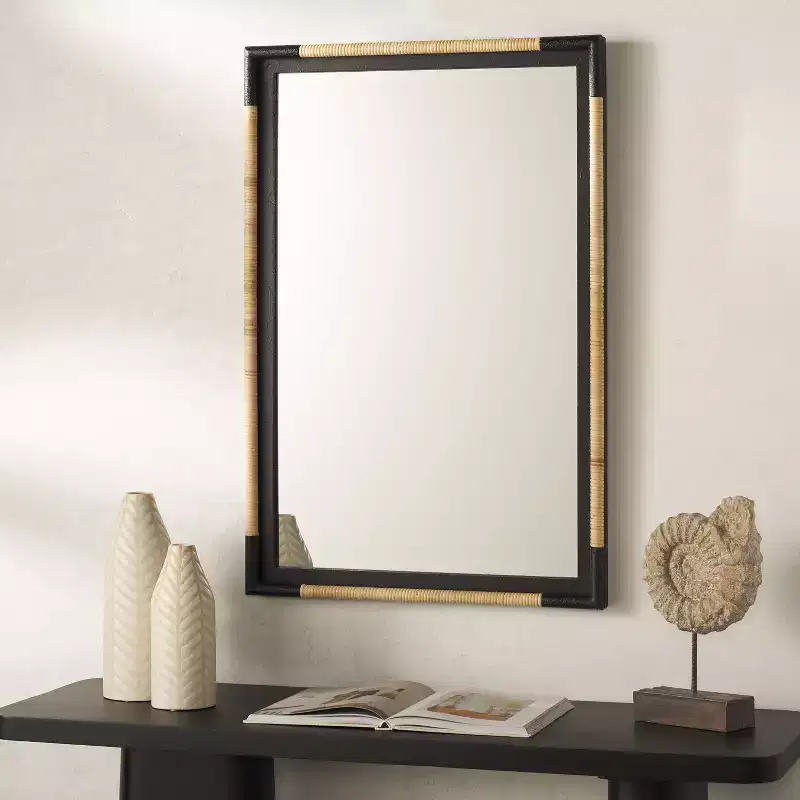 Renah Mirror - 23.6 x 36.02 - MRR9016 - Natural/Black - Safavieh