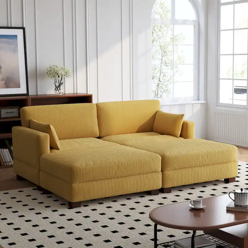 88 Convertible Larger Couch Modular Sectional Sofa Set