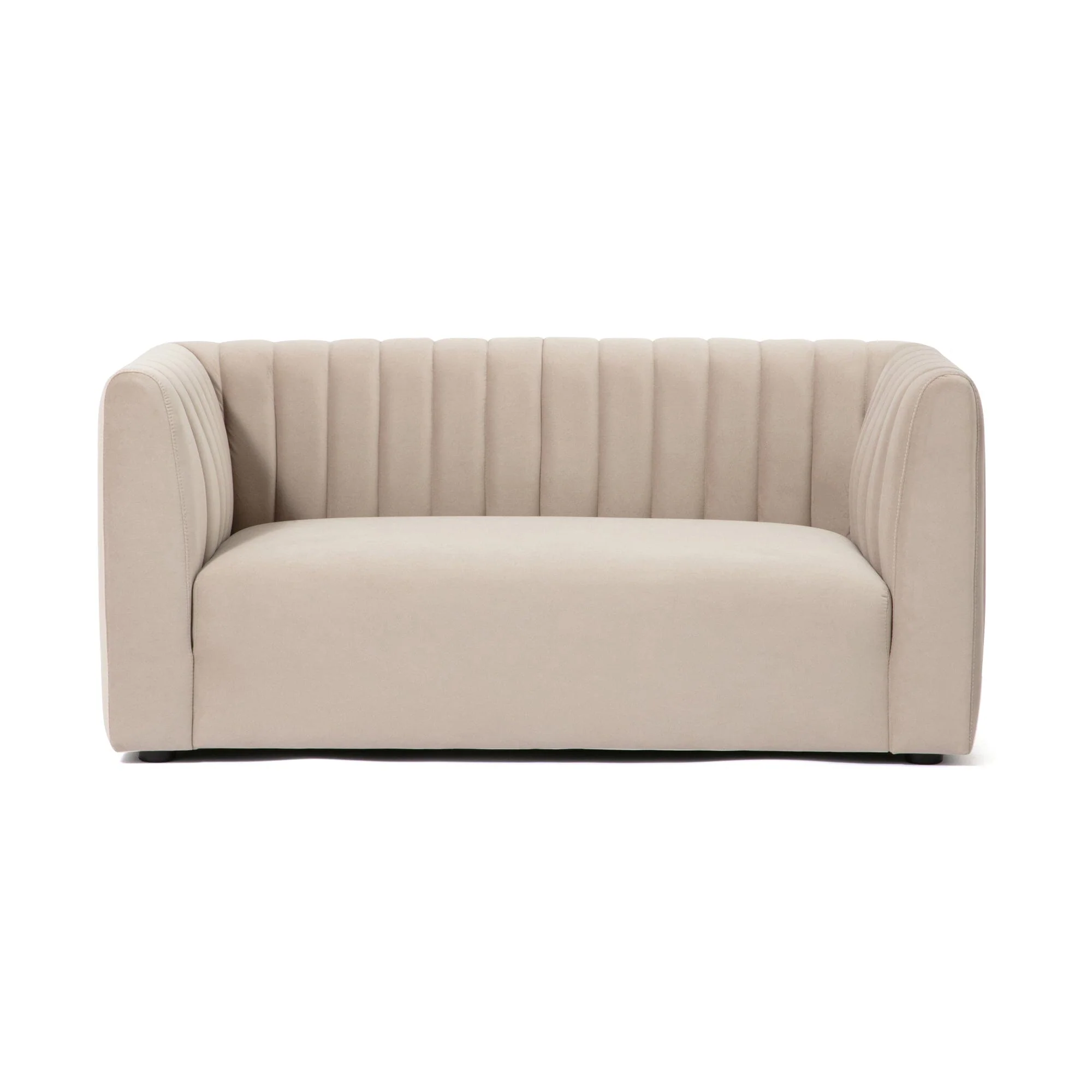 Beige 2-Seater Fabric Sofa