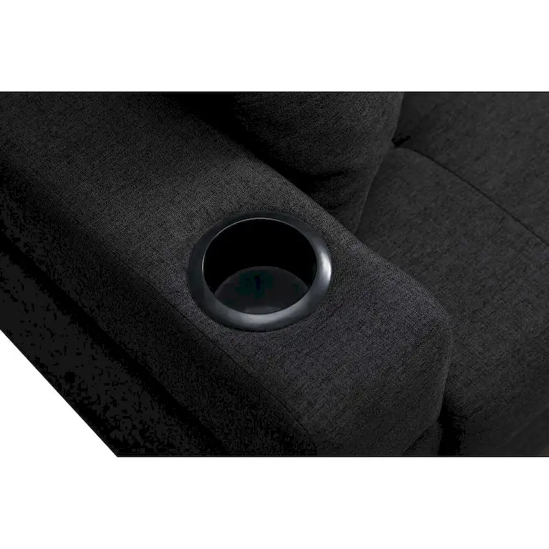 Living room sofa with convertible chaise longue
