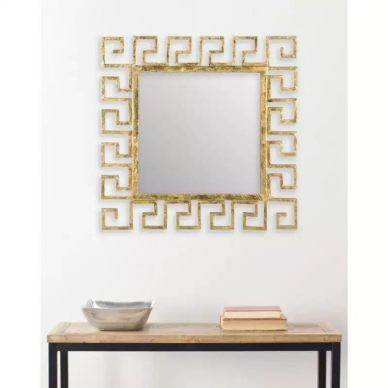 Calliope Greek Key Mirror - Antique Gold - Safavieh
