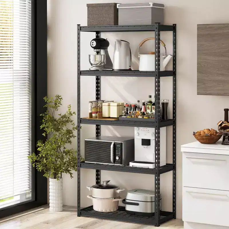5-Tier Heavy Duty Storage Shelf with Anti-Tipping Device, Utility Rack
