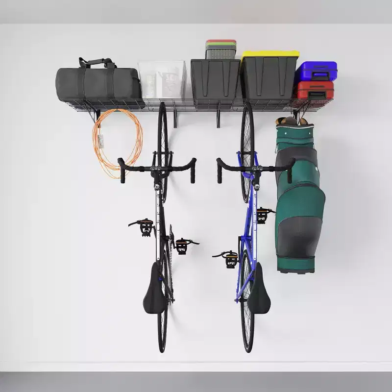 Heavy Duty Bike Rack with 6 Hooks - Capacity to Store 4 Bikes by Rad Sportz