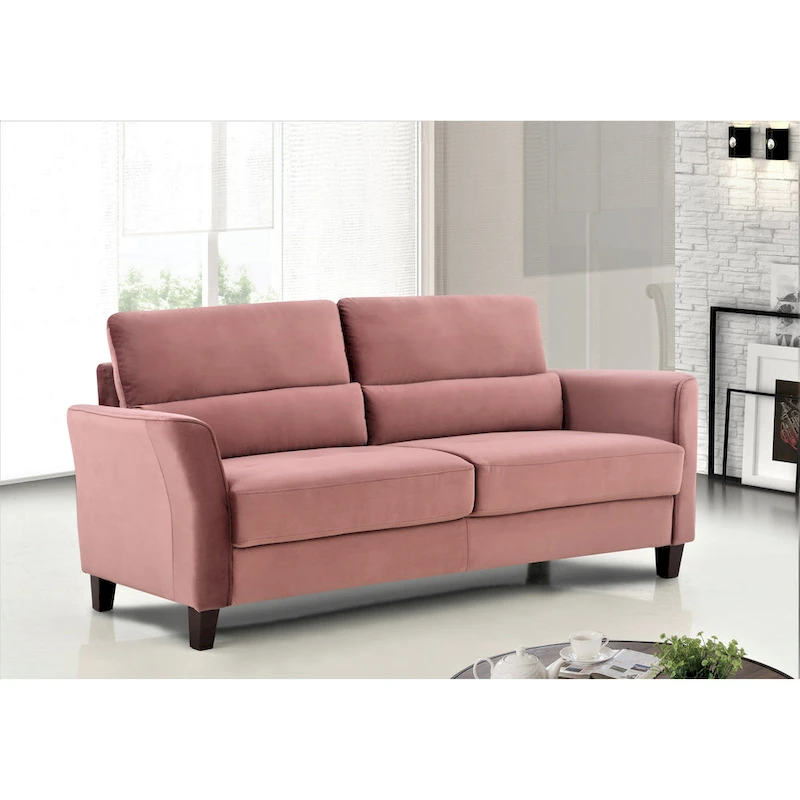 77.95 Mid Century Modern Upholstered Sloped Arms Living Room Sofa