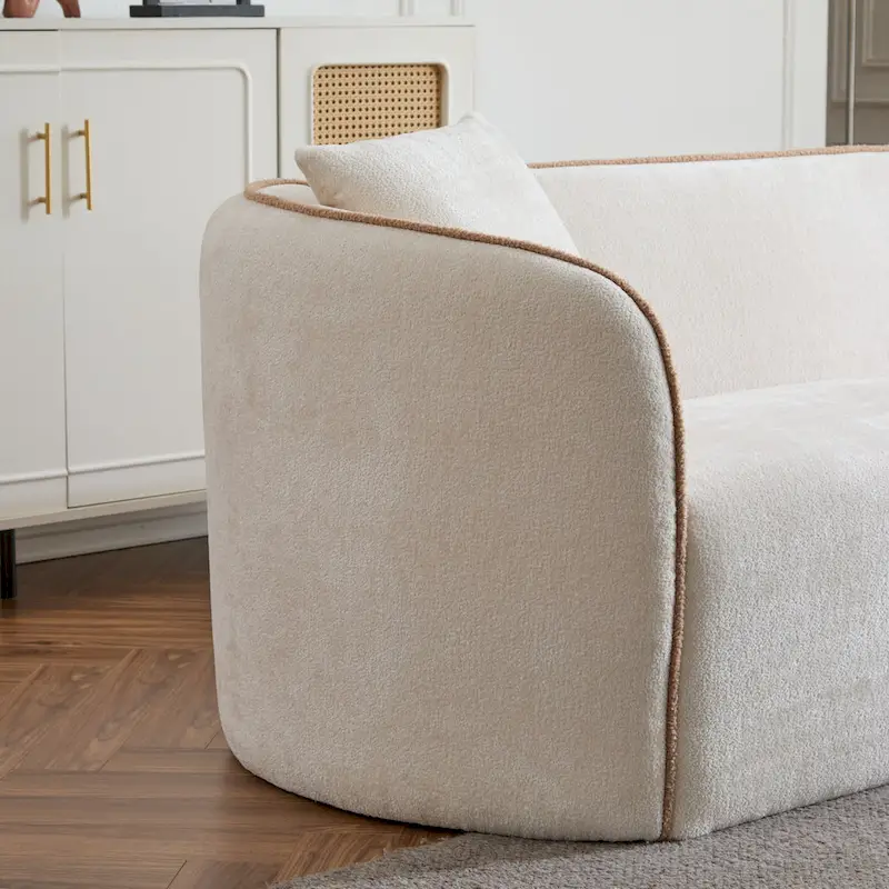 Christopher Knight Home - Tonson 82 Boucle Curved 3-Seater Sofa