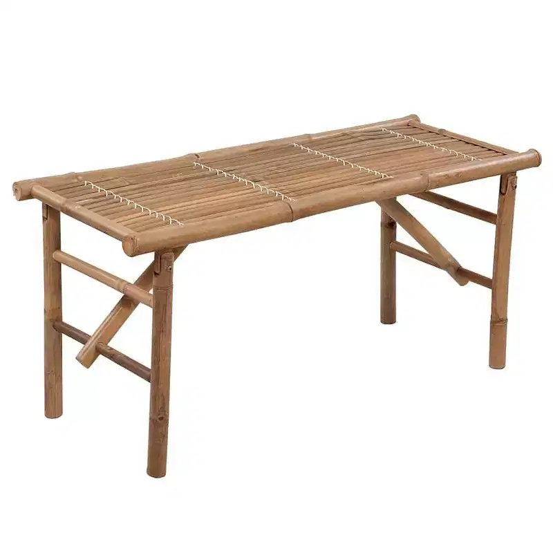 vidaXL Garden Bench Bamboo 46.5 in Foldable Rectangular