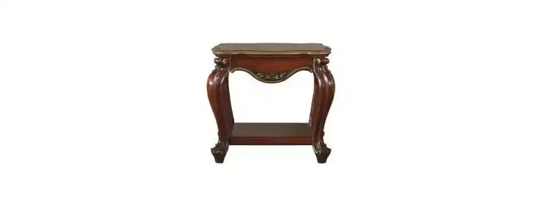 HomeRoots 24 Oak Solid Wood Square End Table With Shelf