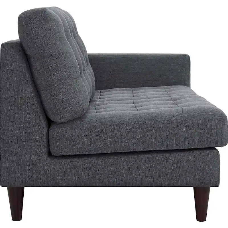 2 Piece Upholstered Fabric Left Facing Bumper Sectional