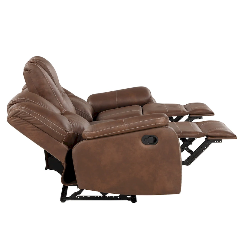 Steve Silver Kameryn Faux Leather Manual Reclining Sofa