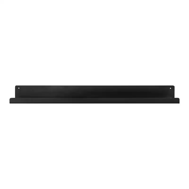 Kate & Laurel All Things Decor 36 Mezzo Modern Metal Ledge Shelf Black: Wall Mounted, No Assembly Required