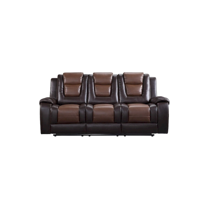 Grete Brown Premium Faux Leather Living Room Set