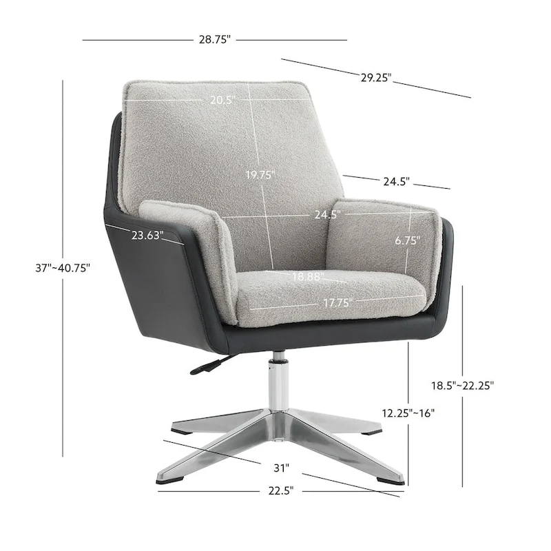 Marcia Swivel Sherpa Chair Accent Chair