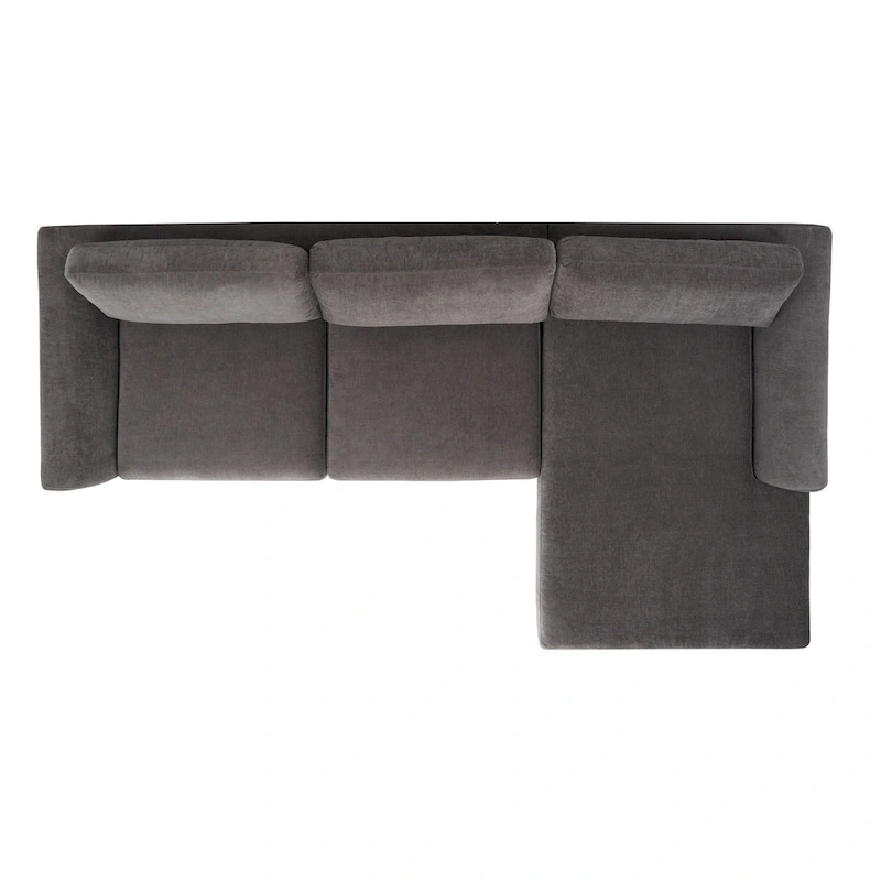 SAFAVIEH Couture Nicholsen Anthracite Grey Velvet Sofa