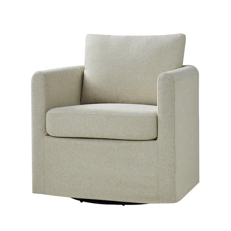 Erkenbald Modern 360-Degree Swivel Chair with Removable Slipcover by HULALA HOME