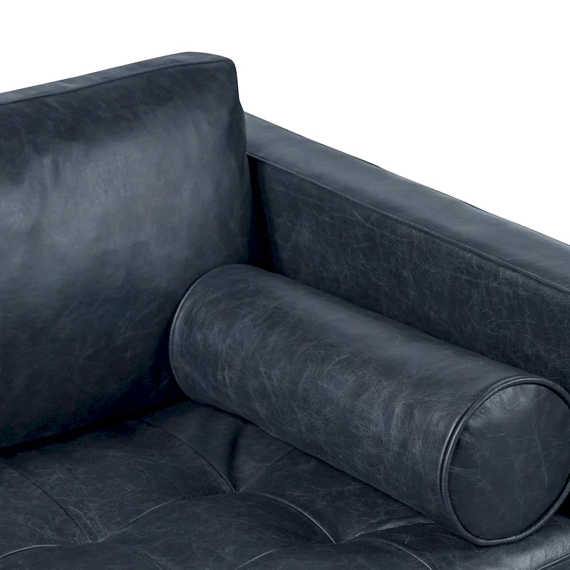 Poly & Bark Napa 82 Leather Pull-Out Convertible Sleeper Sofa - Full Grain Genuine Italian Leather
