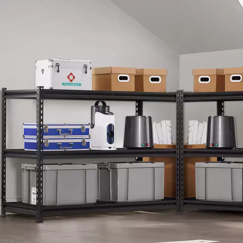 VEVOR Storage Shelves, 3000 lbs, 5 Tier Heavy Duty Garage Shelving, 20 D x 48 W x 72 H Adjustable Metal Shelves, Black