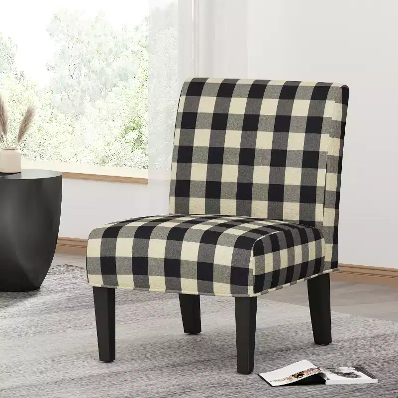 Upholstered Accent Chair with Tapered Legs – Multiple Colors & Patterns